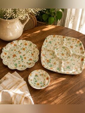 VTG 70s Match Mates International Laminations Serving Dish Set – Tray 3 Pieces
